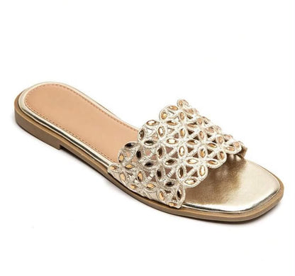 Sandales Bijoux "Éclat d'Été" – or, Chic et Confortables