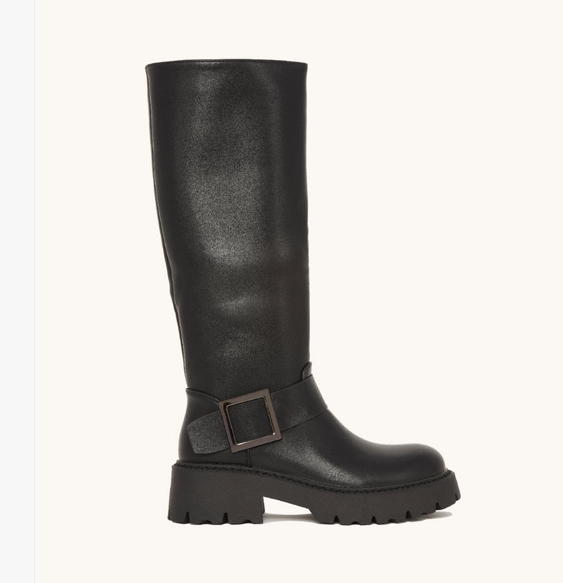 CHAUSSURES FEMME BOTTES BICKER SEMELLE CRANTEE MISS NESSA NOIR