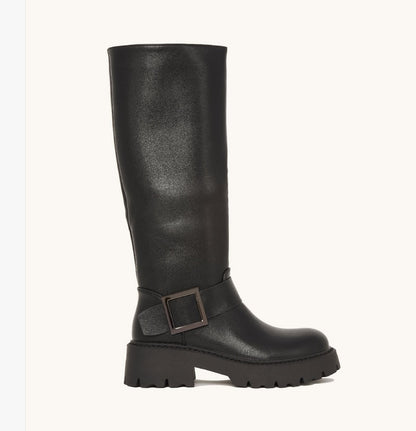 CHAUSSURES FEMME BOTTES BICKER SEMELLE CRANTEE MISS NESSA NOIR