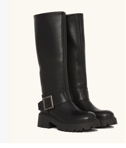 CHAUSSURES FEMME BOTTES BICKER SEMELLE CRANTEE MISS NESSA NOIR