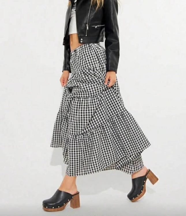 Sabots boheme en Cuir Noir synthétique à Talons Hauts – Style Rétro & Finition Clous Dorés - MissKCY
