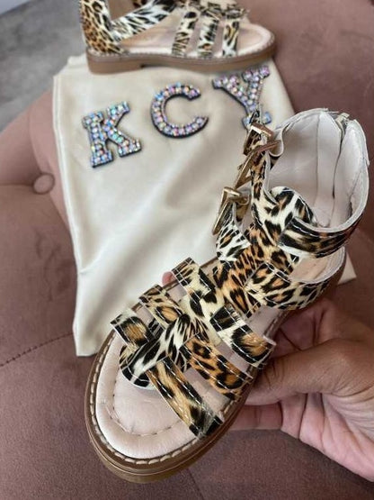 SANDALES MINI MISS LEOPARD