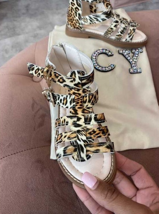 SANDALES MINI MISS LEOPARD