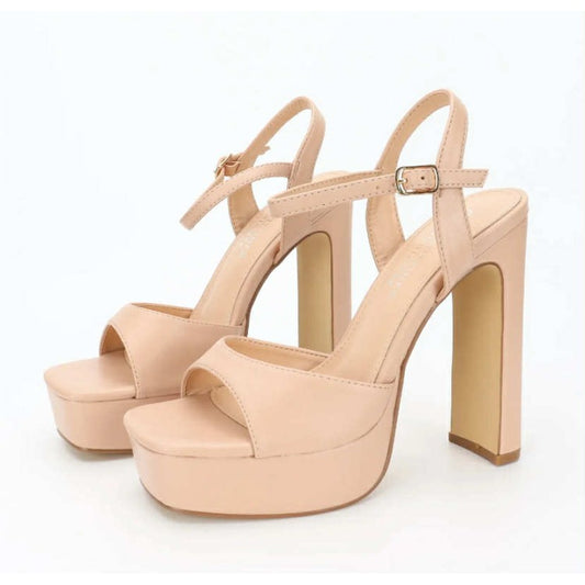 SANDALES NUDE À TALON HAUT AVEC BRIDE – ÉLÉGANCE POUR SOIRÉES & MARIAGES MISS KERA NUDE