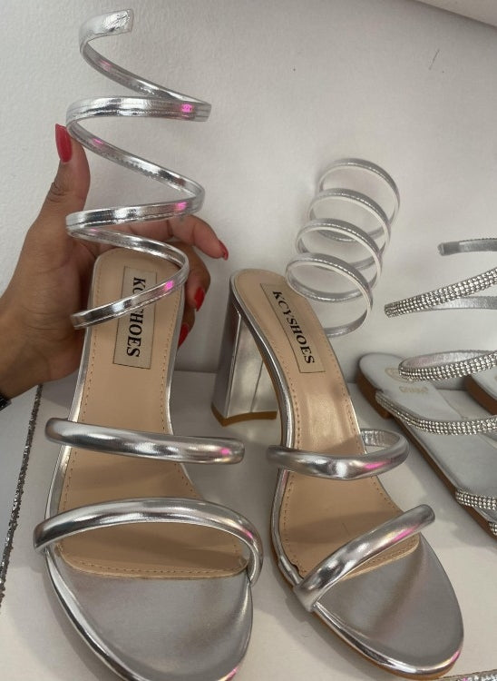 SANDALES TALON SOPHIE ARGENT