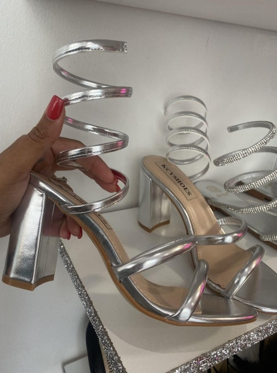 SANDALES TALON SOPHIE ARGENT