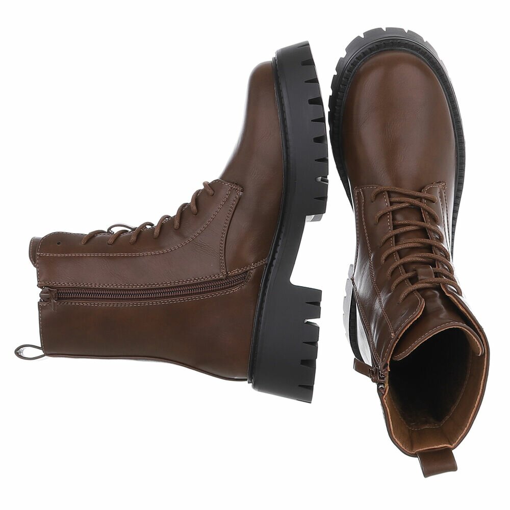 BOTTINES À LACETS KHAKI – SIMILI CUIR PREMIUM ZIP & SEMELLE CRANTÉE NOIRE MISS ALYA