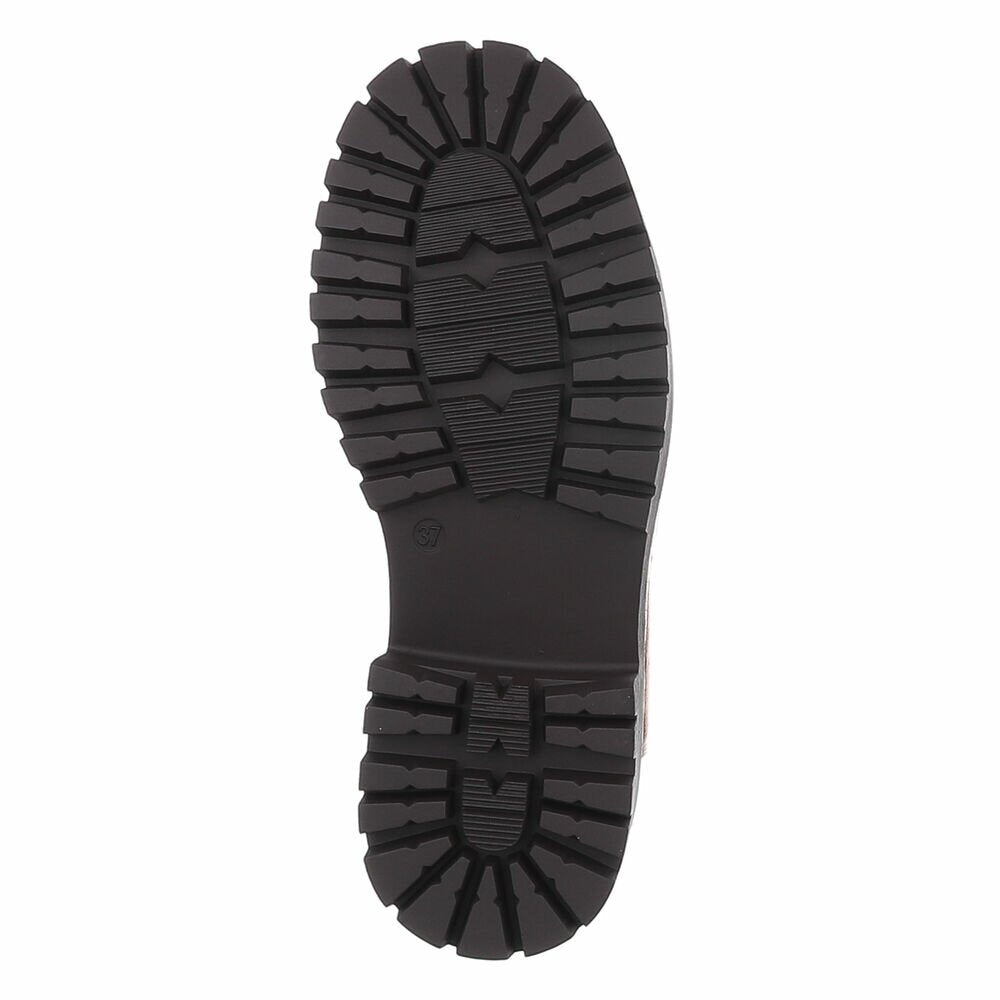 BOTTINES À LACETS MARRON ASPECT DAIM – PERLES DÉCORATIVES & SEMELLE CRANTÉE