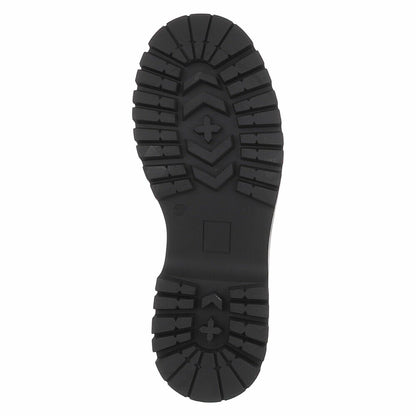 BOTTINES À LACETS NOIRES ASPECT CUIR – BIJOUX DORÉS & STRASS SUR LACETS MISS DEYON